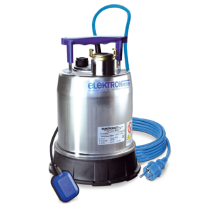 Robuste Tauchpumpe aus Edelstahl mit einer Leistung von 430 W, ideal für den Einsatz auf Baustellen oder in der Industrie