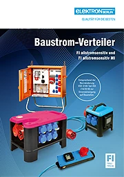 Elektron-Berlin | Broschüren + Videos| Baustrom-Verteiler-Broschüre