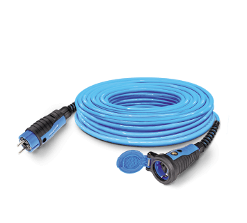 ELPUR®-Schutzkontakt-Verlängerungs­leitung (1-fach-Kupplung) blau